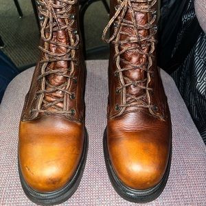 Red Wing all leather steel toe work boots. Size 10D. Made in USA.